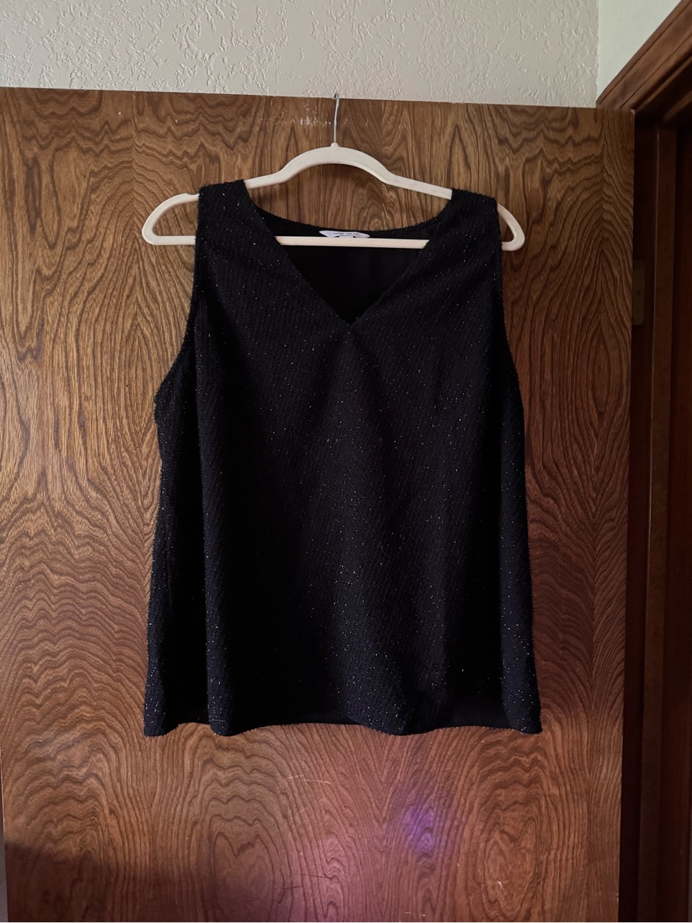 Nine West Black Sparkle V-Neck Camisole